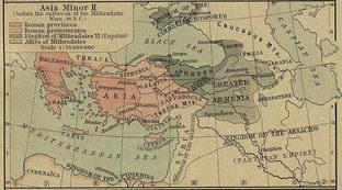 Илл. 30 (карта Малой Азии, территория Малой Армении выделена темным серо-зеленым цветом)